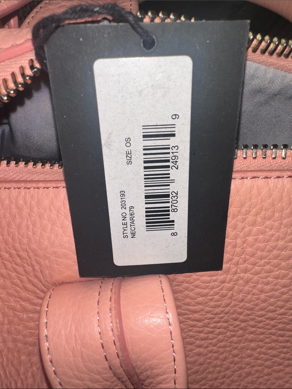 NWT authentic ALEXANDER WANG Pebbled Lambskin Rocco Nectar silver  Hardware - Picture 9 of 10